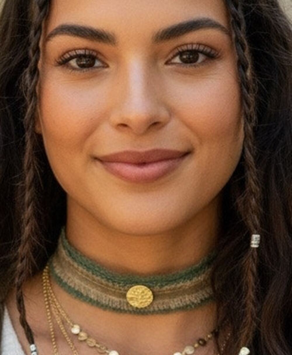 Handmade Rustic Boho Button Choker Necklace